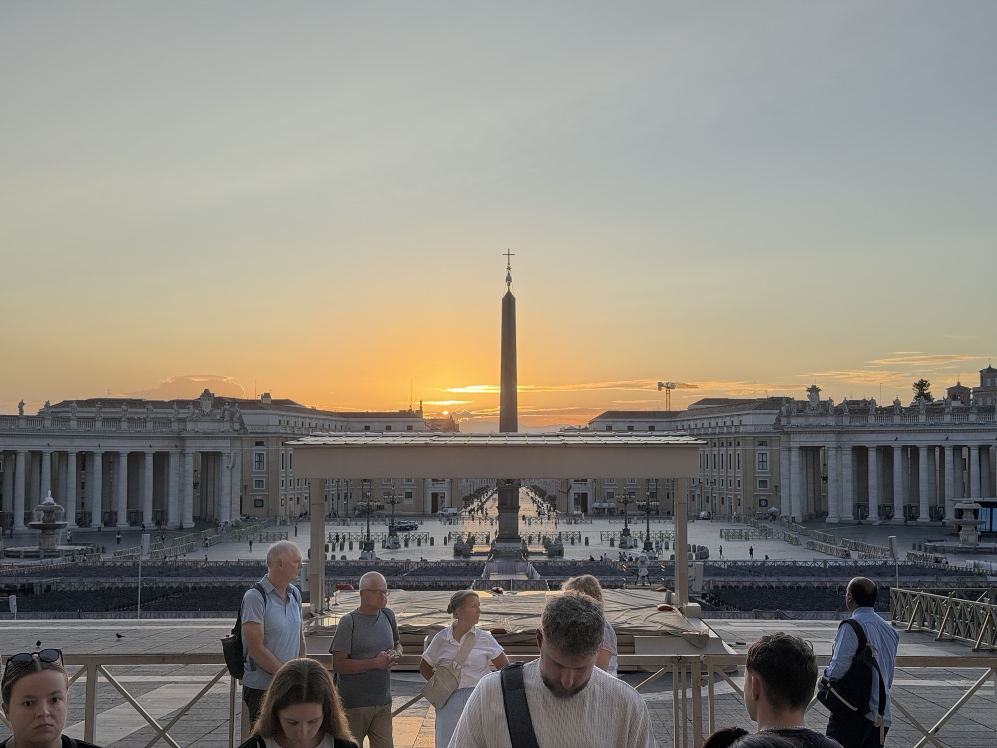 September 12 – Sunrise at St Peter’s and pizza on the balcony
